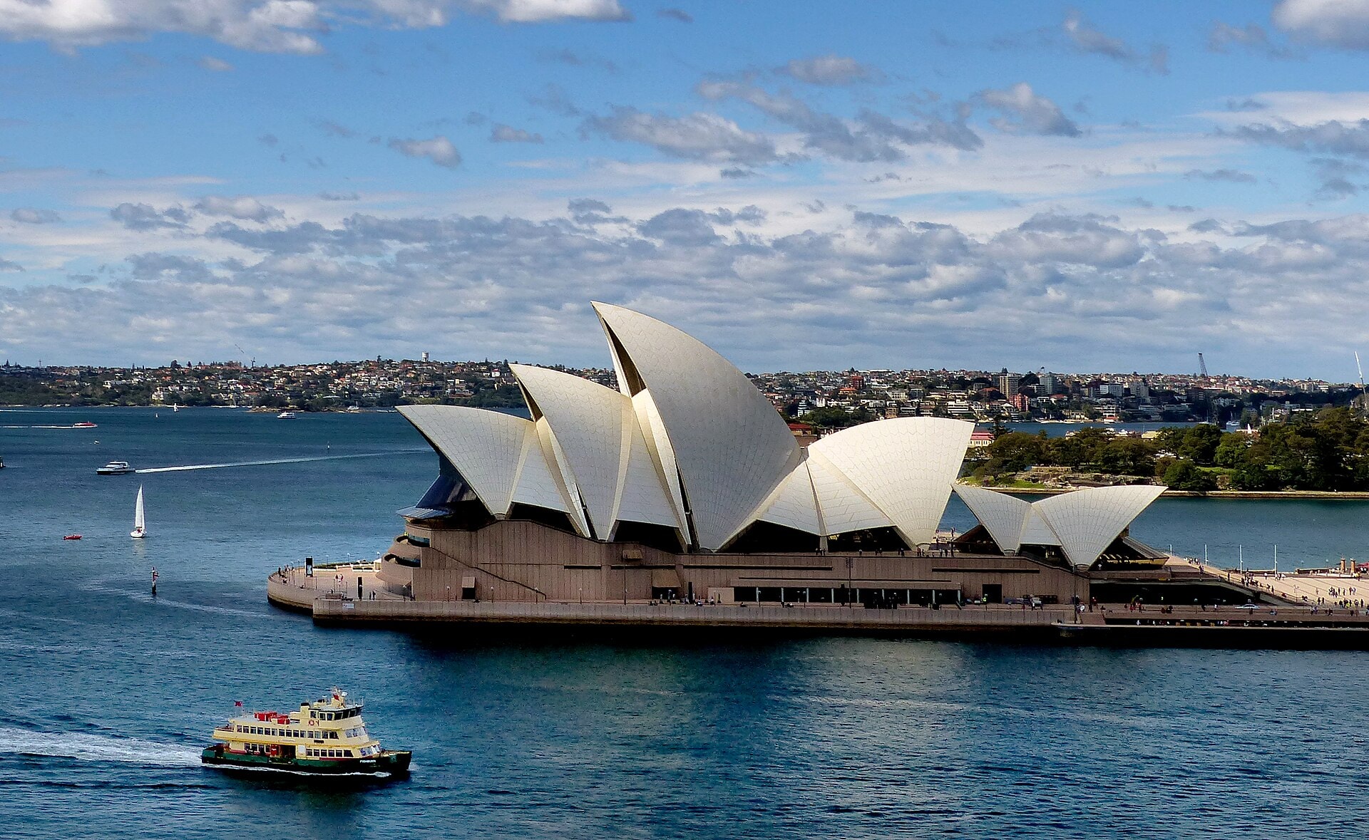 The Sydney Opera House on Sydney Harbour, Australia