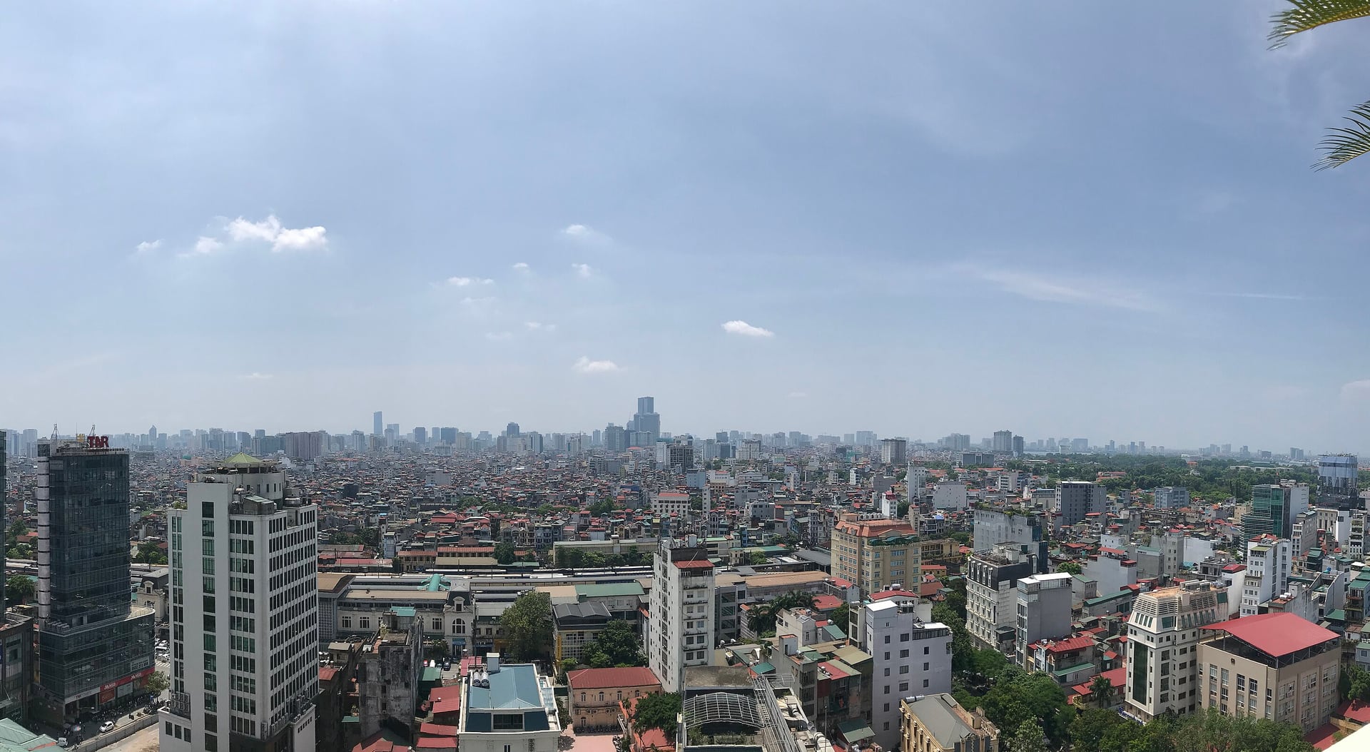 The Hanoi skyline over the old quarter, Hanoi, Vietnam