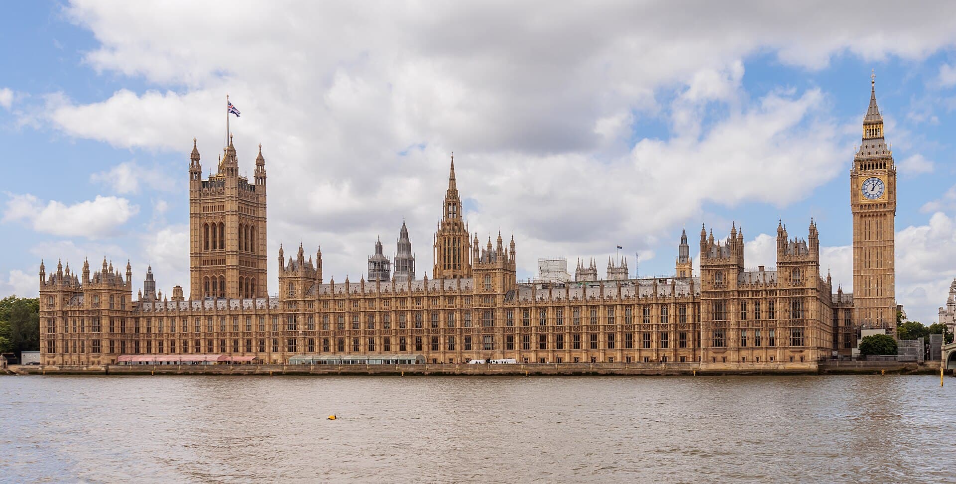 The Houses of Parliament and Big Ben on the River Thames in London, United Kingdom