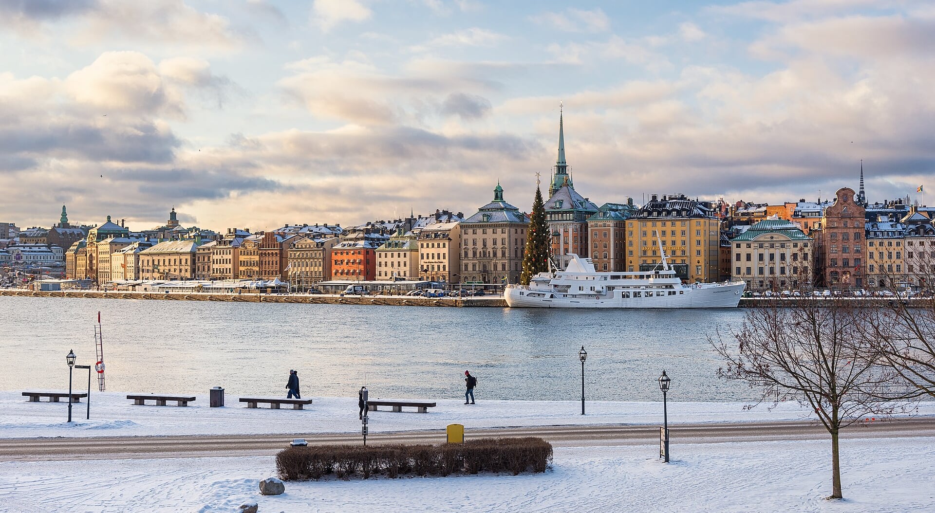 Gamla Stan, the old town waterfront of Stockholm, Sweden